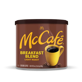 Steaming cup closeup of McCafé Breakfast Blend inviting aroma