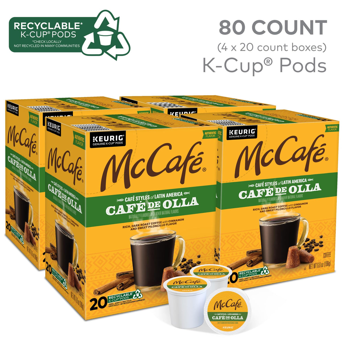 McCafe Café de Olla cup steaming, rich aroma and cinnamon notes.