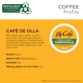 Steam rising from McCafé Café de Olla cup aroma