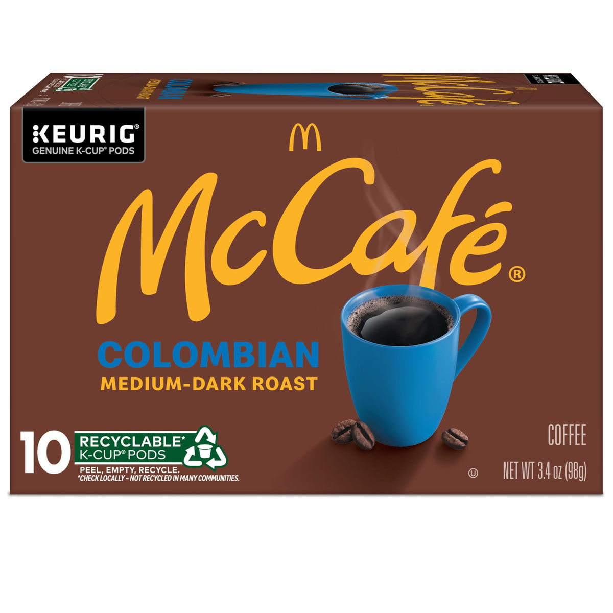 McCafé Colombian K-Cup pods compatibility ensures seamless Keurig use.