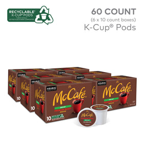 McCafé decaf K-Cup pods stacked for easy storage and selection