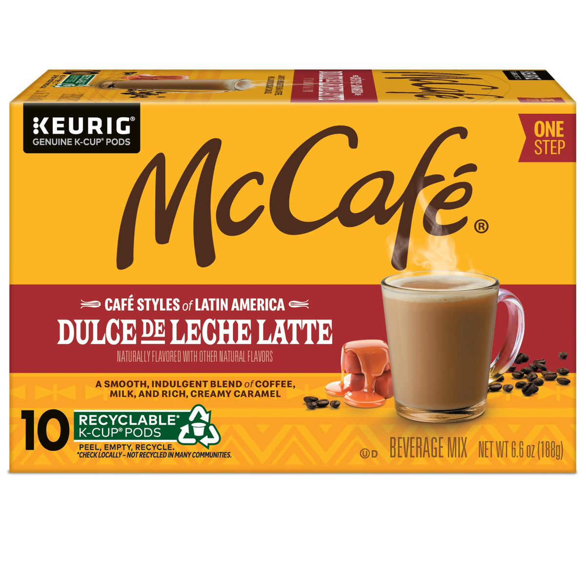 Afternoon coffee moment with McCafé Dulce de Leche Latte for a comforting break.