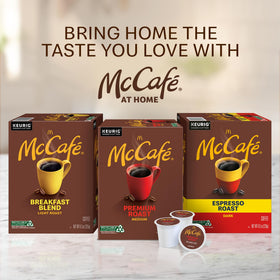 McCafe Espresso Roast bag lid art indicating bold flavor notes.