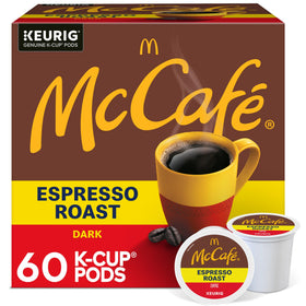 McCafe Espresso Roast K-Cup pod ready for a fast, bold morning brew.