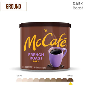 McCafé French Roast canister seal emphasizing freshness preservation.