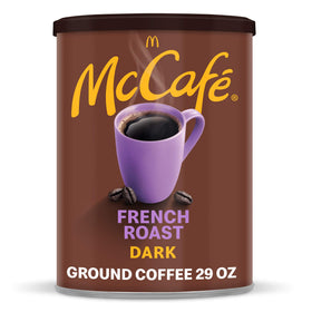 McCafé French Roast canister 29 oz with bold aroma for a morning ritual.