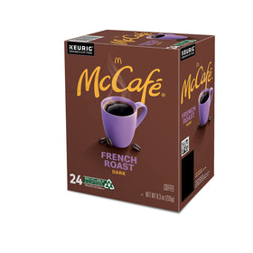 Brewed McCafe French Roast with visible steam.
