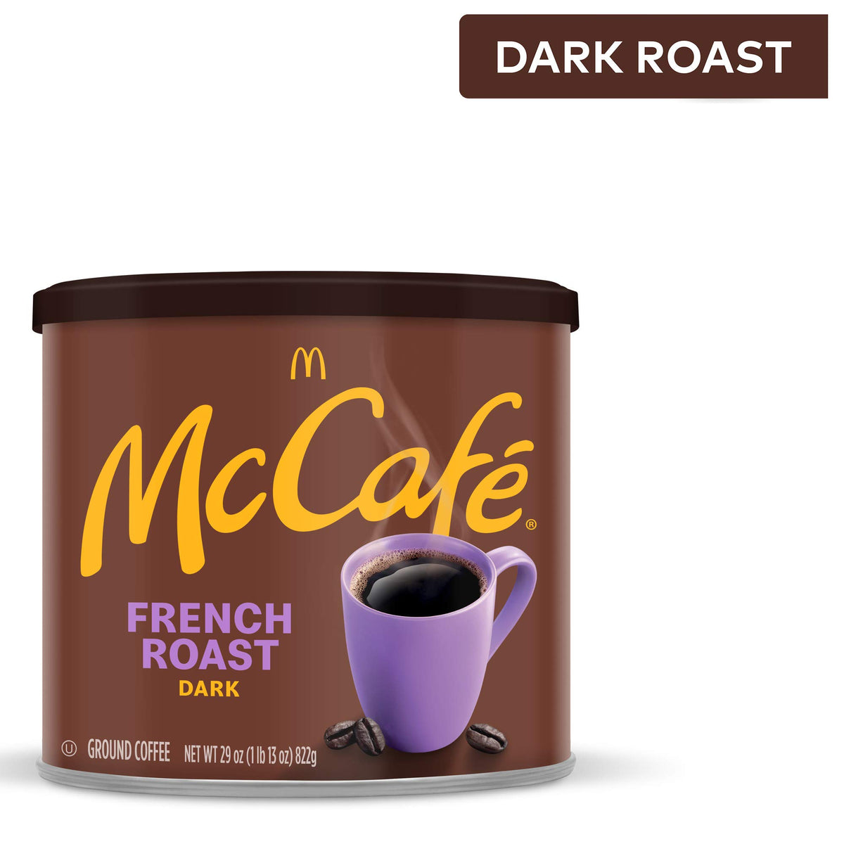 McCafé French Roast label featuring Orthodox Union kosher certification.