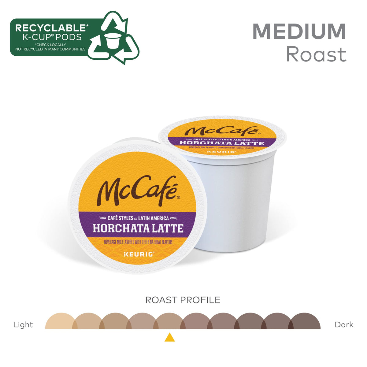 McCafé Horchata Latte K-Cup pod ready for Keurig