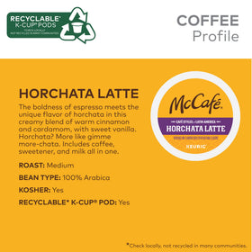 Steaming McCafé Horchata Latte with creamy texture