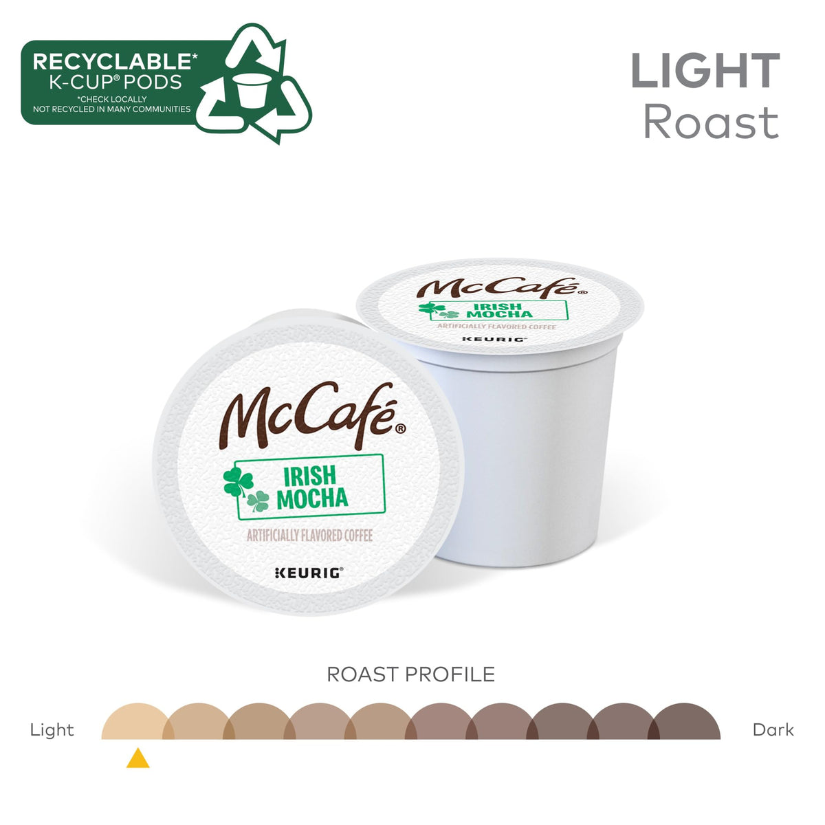 McCafé Irish Mocha K-Cup on a store shelf