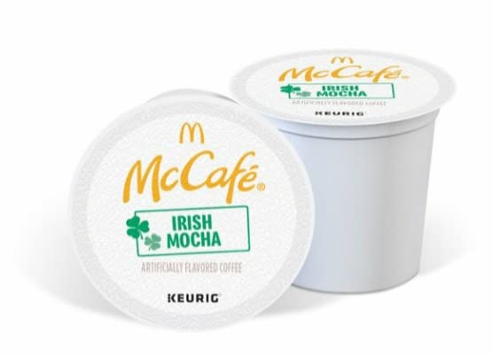 Limited Edition McCafé Irish Mocha flavor visuals for a special break.