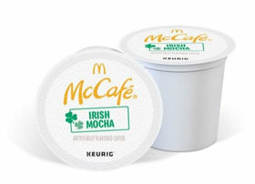 Limited Edition McCafé Irish Mocha flavor visuals for a special break.