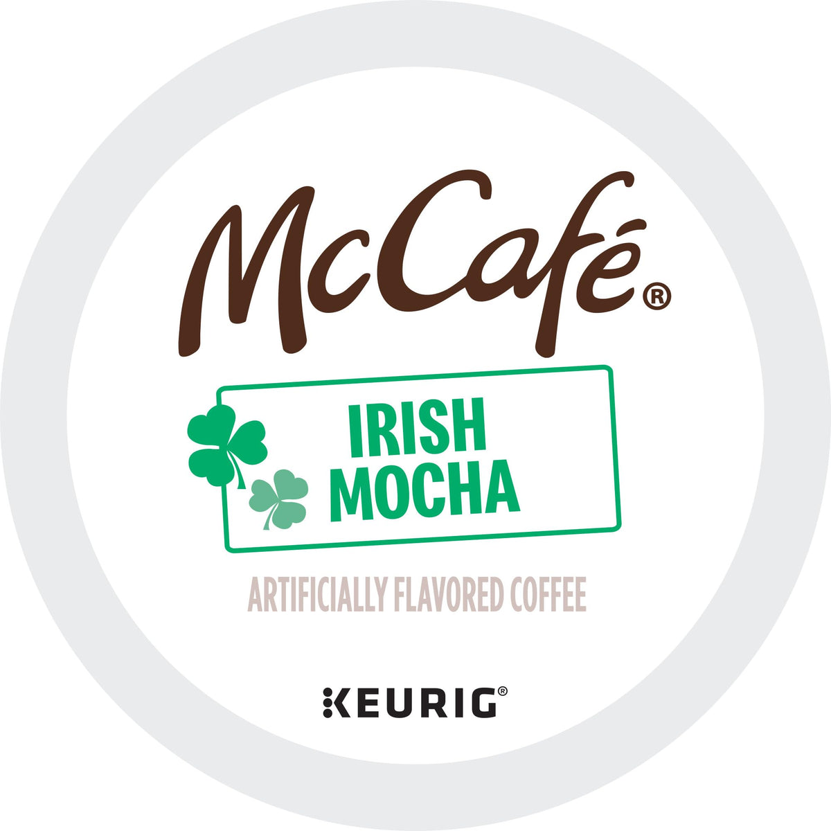 McCafé Irish Mocha cup reveals creamy mint flavor note and inviting aroma.