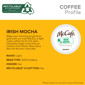 Packaging box of McCafé Irish Mocha K-Cups