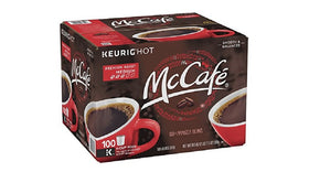 McCafé Premium Medium Roast K-Cup pods box front for quick mornings