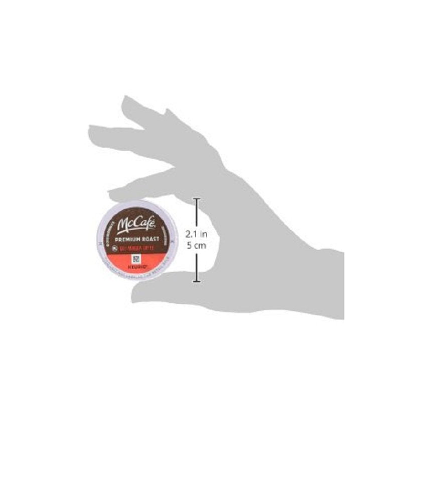 McCafé Premium Medium Roast K-Cup pods in brewer display, reliable Keurig compatibility