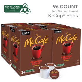 McCafé Premium Roast Arabica beans close-up for a rich, balanced cup.