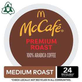 McCafe Premium Roast K-Cup aroma steam reveals a rich, inviting fragrance