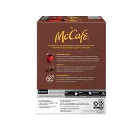 McCafe Premium Roast K-Cup kitchen counter with mug and brewer indicates everyday convenience