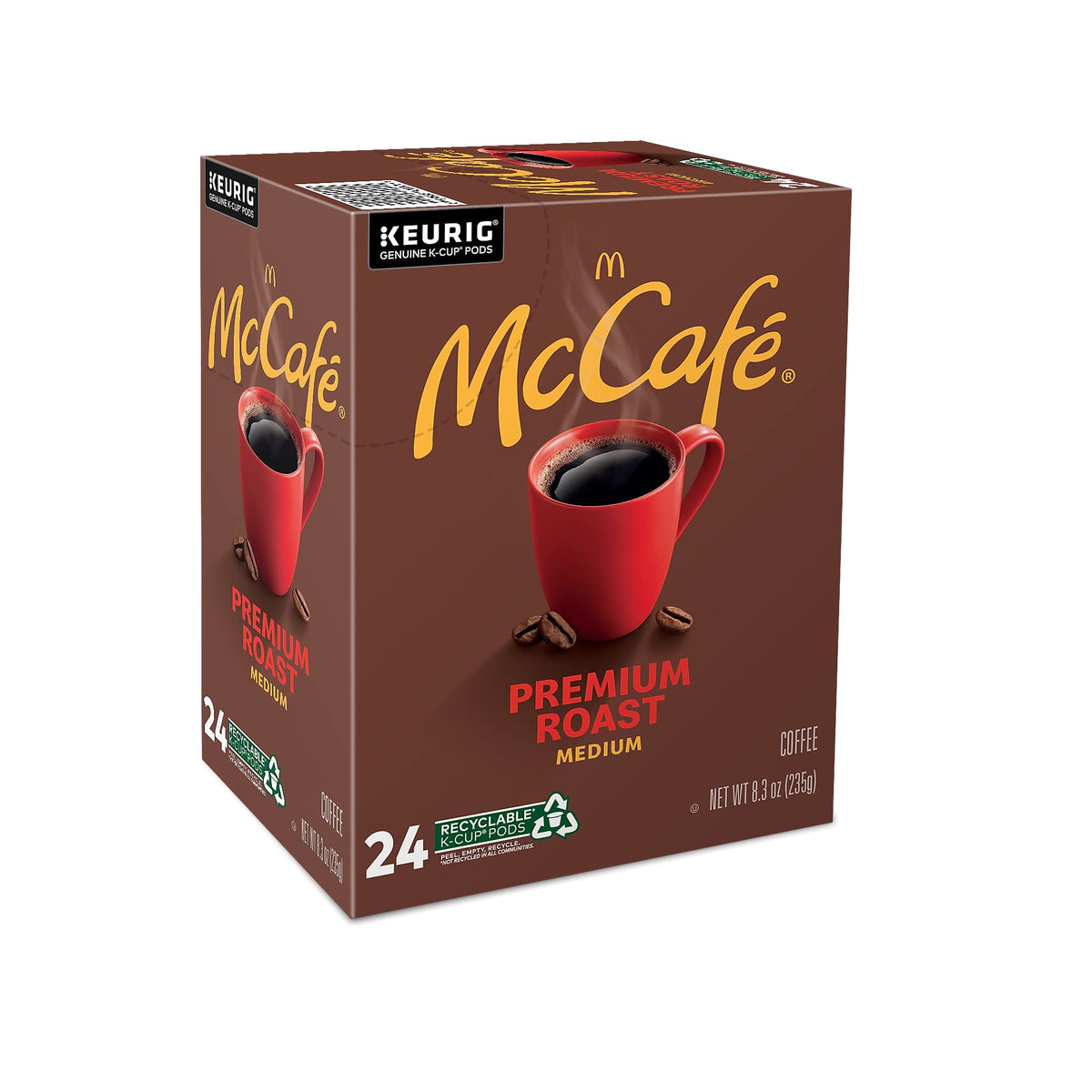 McCafe Premium Roast K-Cup office setup suggests on-the-go coffee at work