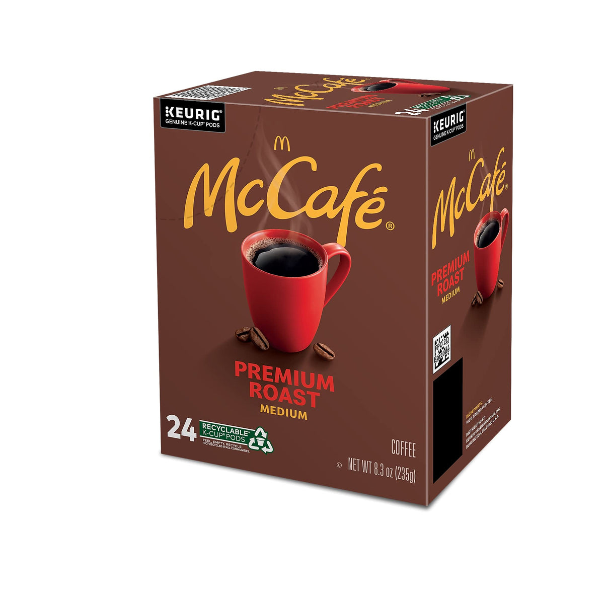 McCafe Premium Roast K-Cup pour into cup demonstrates simple, consistent brewing