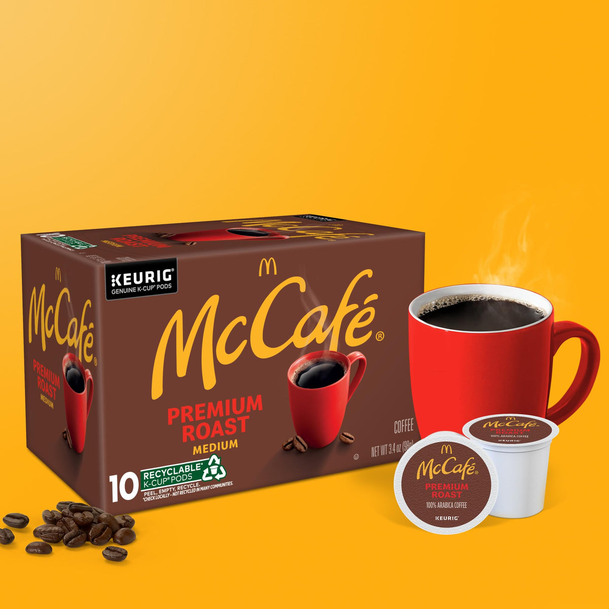 McCafé Premium Roast with Orthodox Union Kosher certification badge.