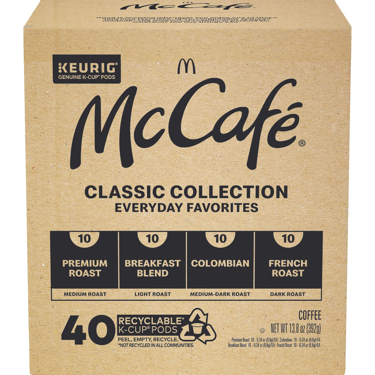 Recyclable McCafé packaging and K-Cup pods supporting eco-friendly routines