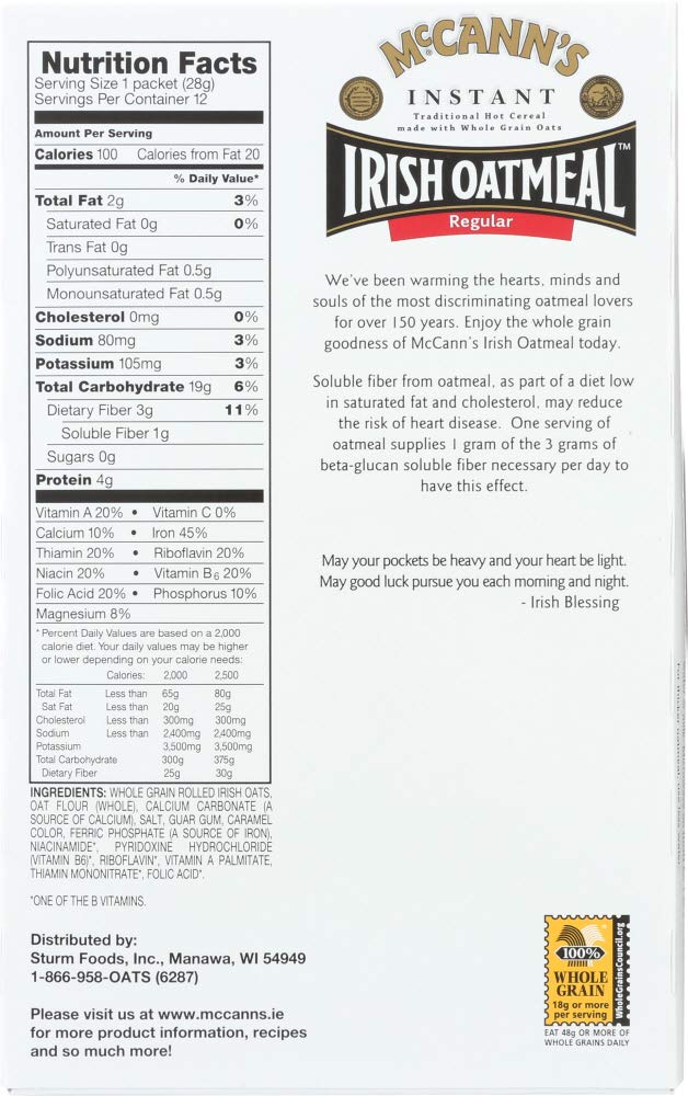 Steaming bowl of McCann's instant oatmeal, cozy start to your day.