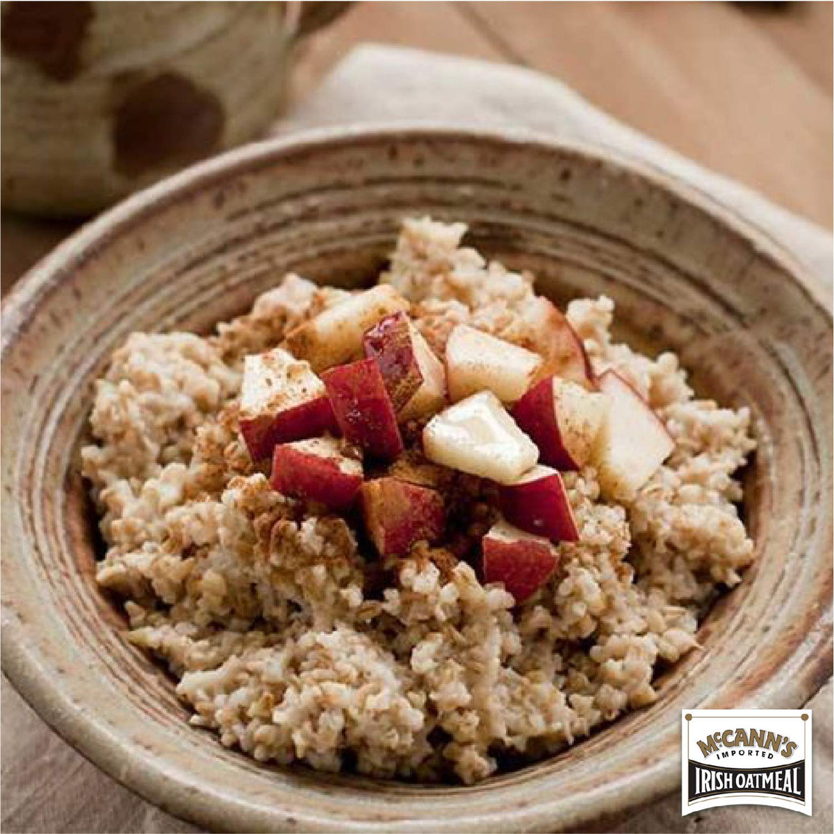 Stovetop McCann's steel-cut oats steaming with nutty aroma