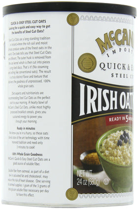 McCann's Irish Oatmeal on the shelf as a versatile baking ingredient.