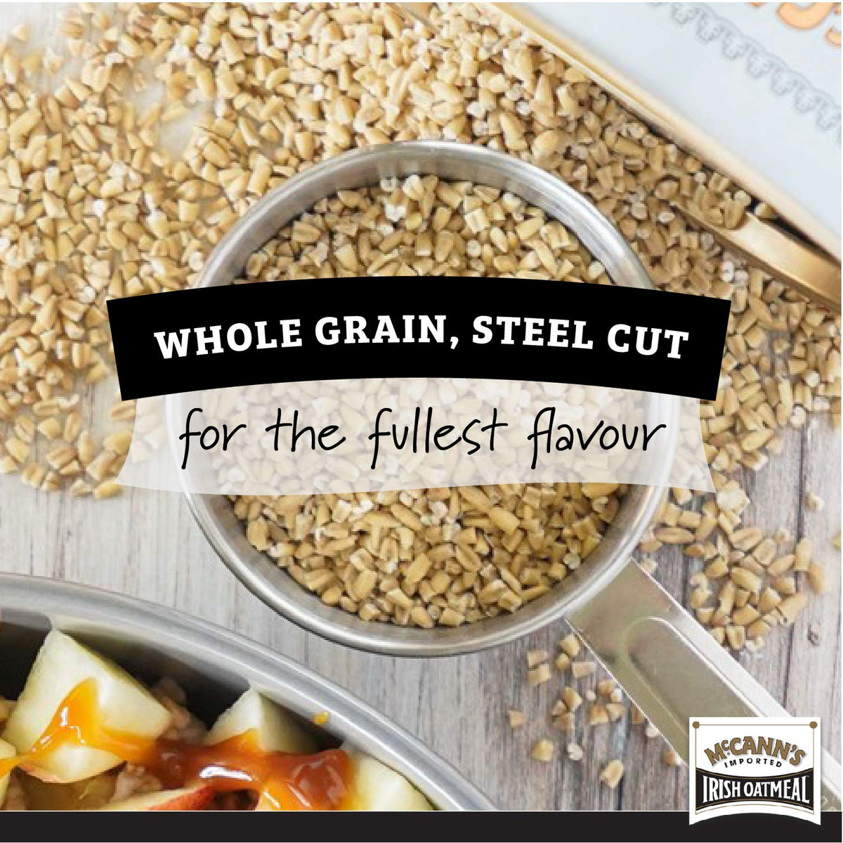 McCann's Irish Oatmeal whole-grain oats highlight natural flavor
