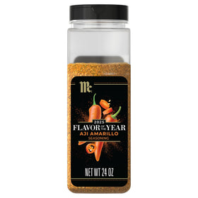 McCormick Aji Amarillo seasoning bottle adds tropical heat to seafood