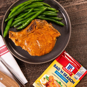 McCormick Bag 'n Season pork chops ready in 25 minutes for weeknight dinner