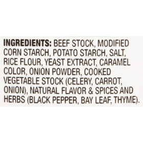 McCormick Beef Gravy non-breakable packaging with easy-pour spout.