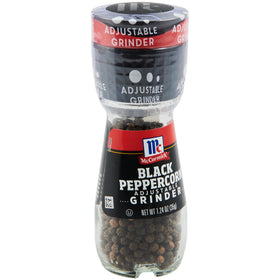 McCormick Pepper Grinder glass bottle showcases premium peppercorns and aroma