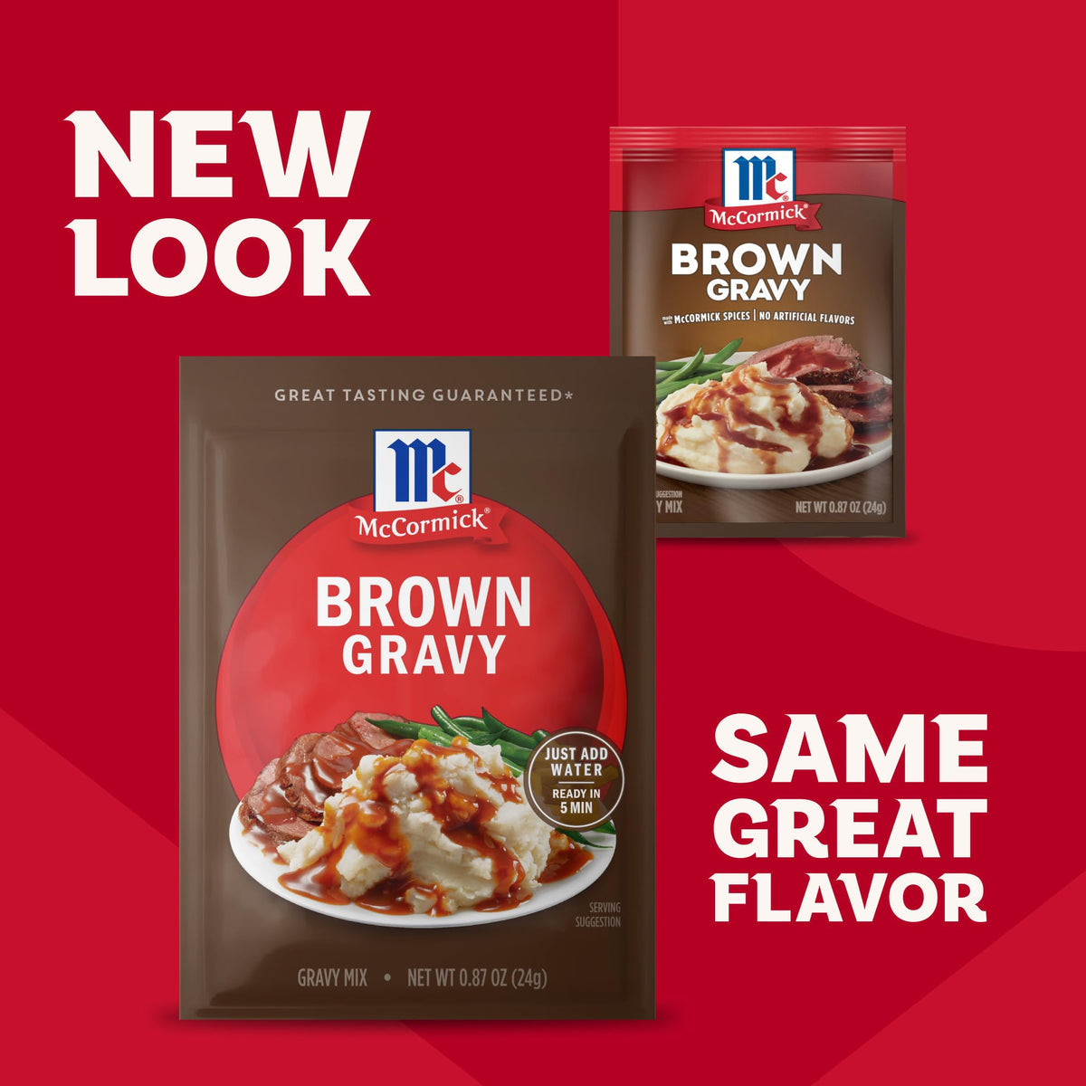 McCormick Brown Gravy Mix packaging image ready for holiday gatherings