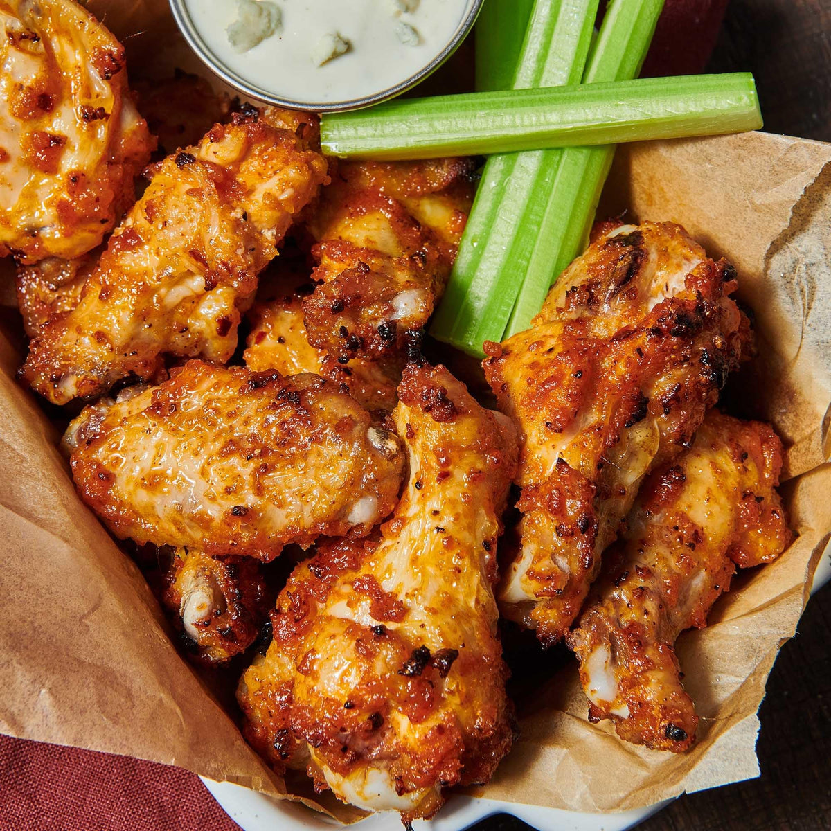 McCormick Buffalo wings plate with crisp finish.