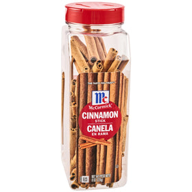 McCormick Cinnamon Sticks pack shot showing premium whole sticks for infusing flavors.