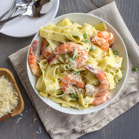 Pasta coated with McCormick Alfredo sauce for a comforting weeknight meal.