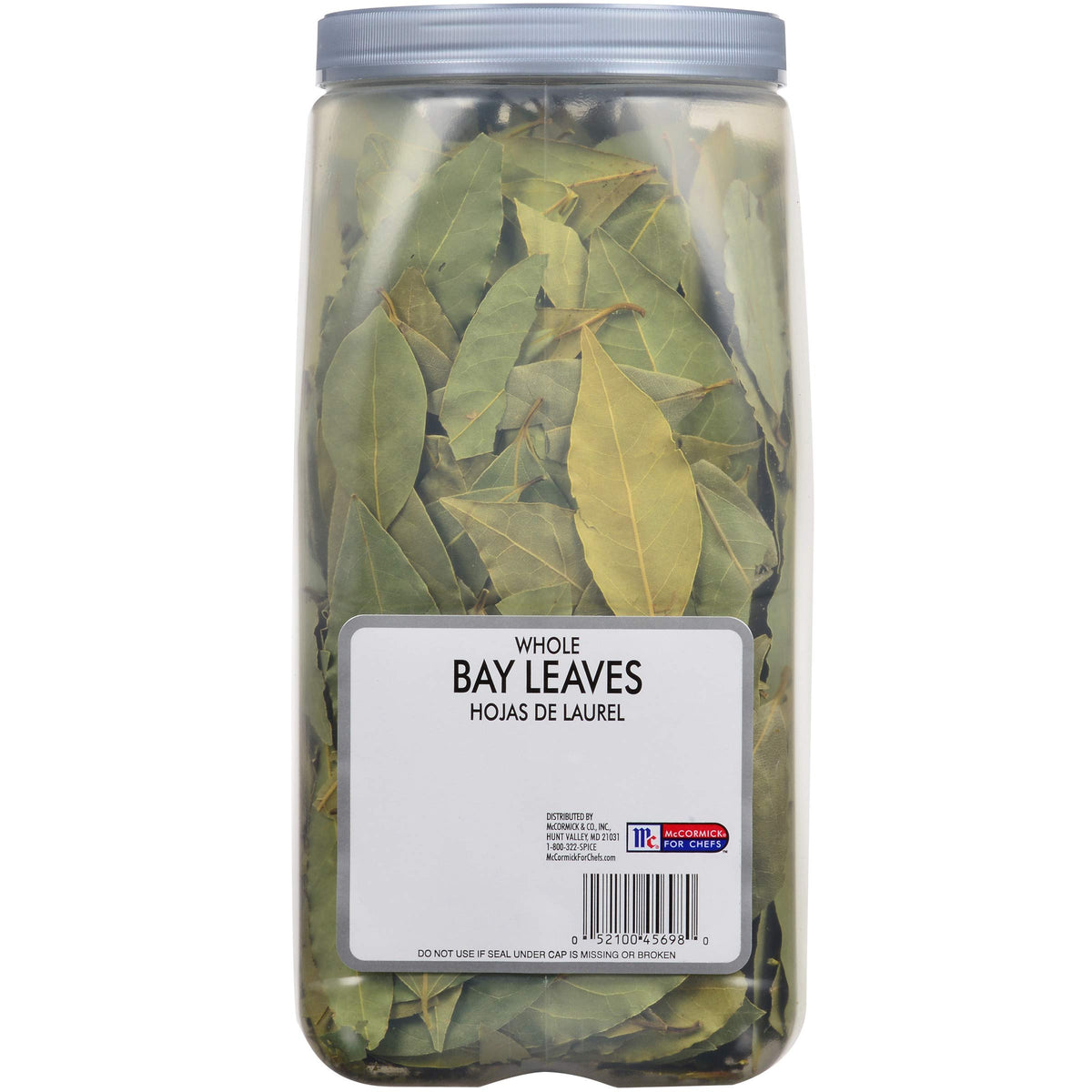 Close-up of McCormick Culinary bay leaves with warm aroma