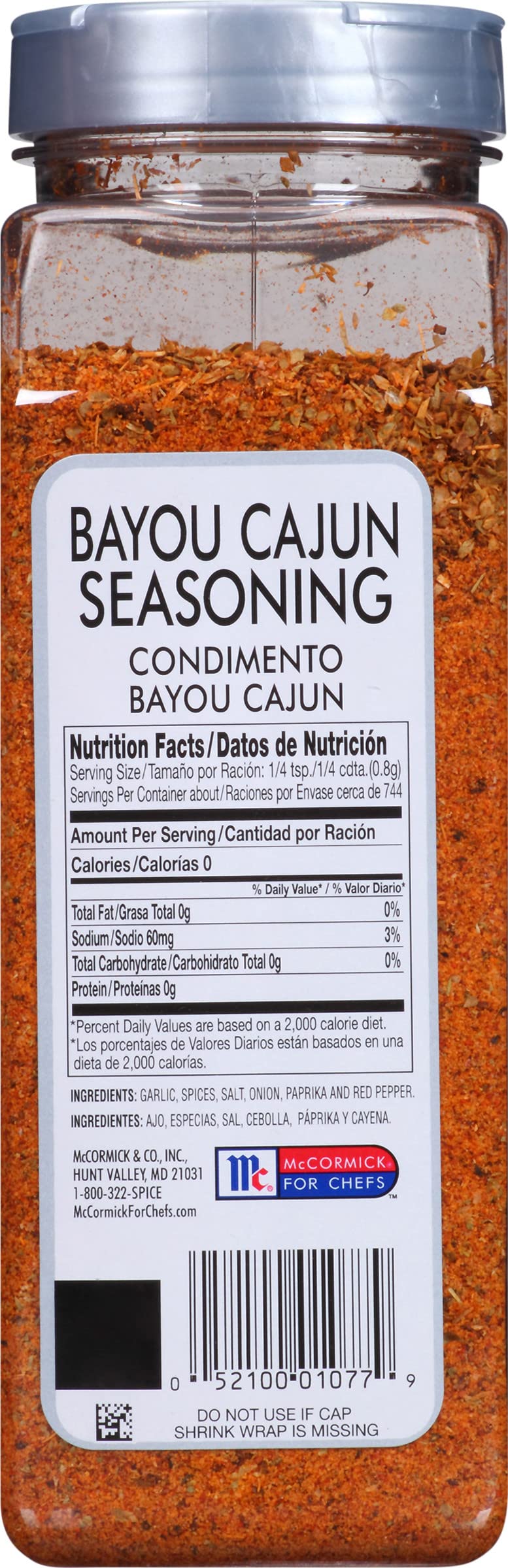McCormick Culinary Bayou Cajun seasoning pour highlights convenient use in quick weeknight meals