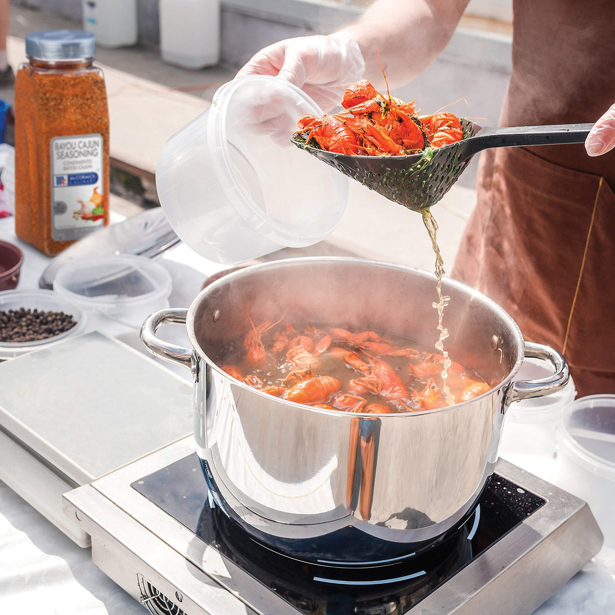 McCormick Culinary Bayou Cajun seasoning on vegetables and rice adds Louisiana-style brightness