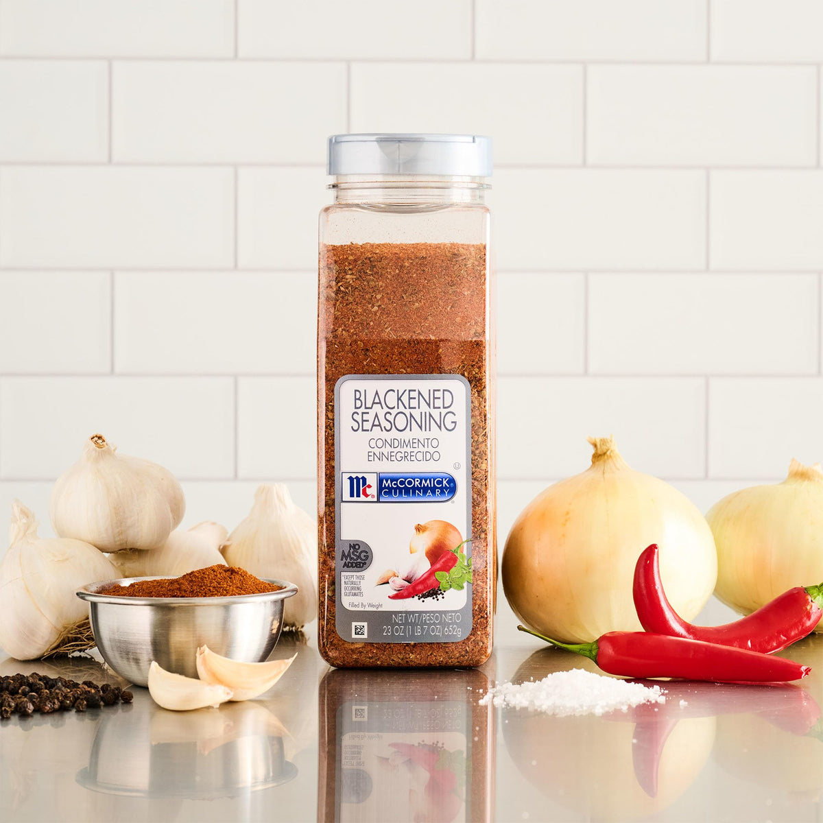 McCormick Culinary Blackened Seasoning on nuts for appetizer flair