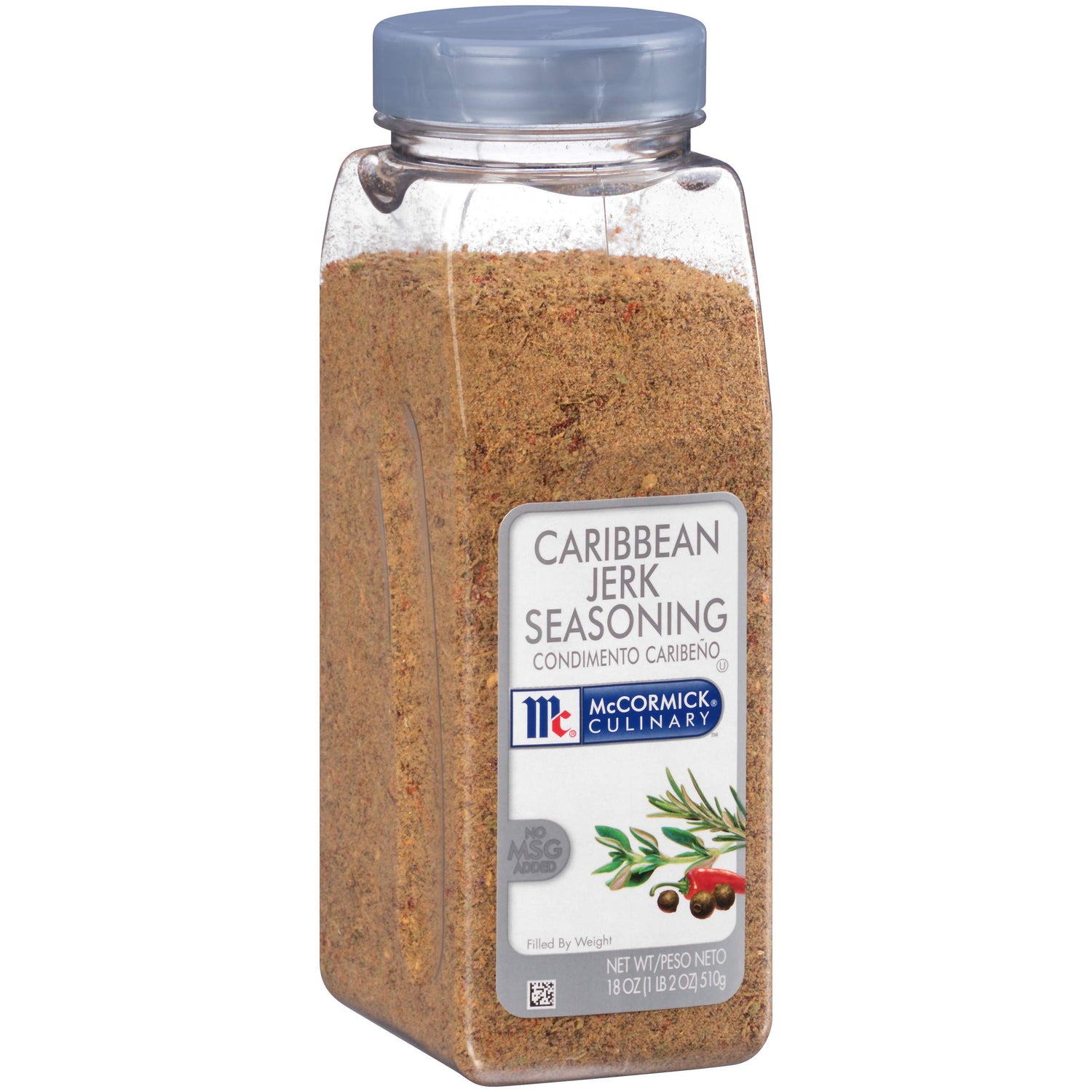 McCormick Culinary Caribbean Jerk seasoning 18-ounce container enhances meats with bold flavor