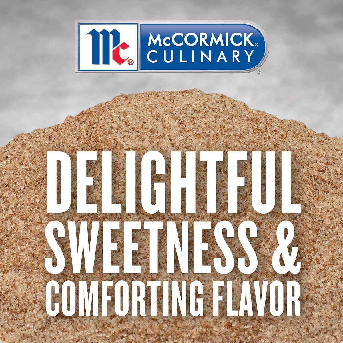 McCormick Culinary Cinnamon Sugar pour shows easy sprinkle for consistent sweetness.