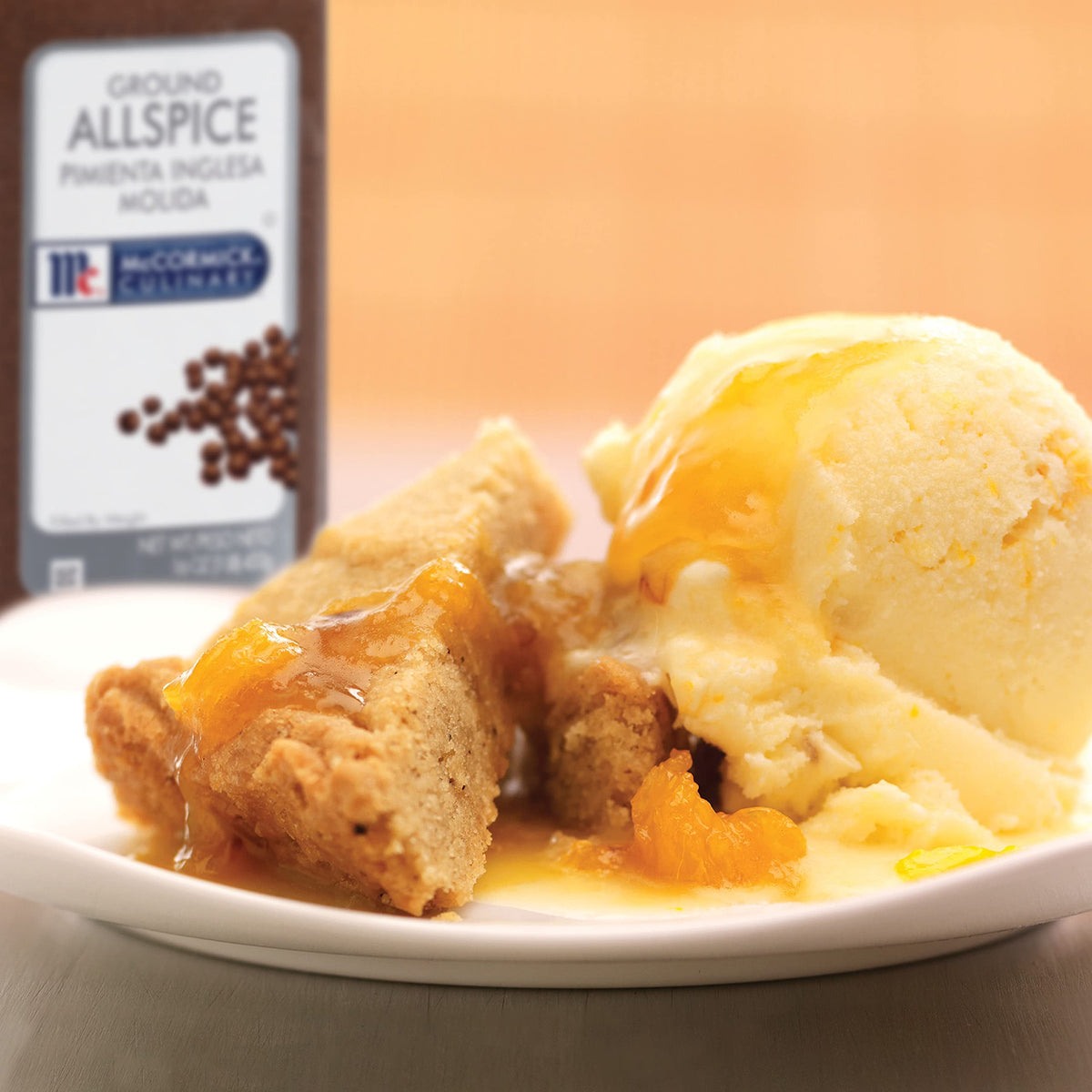 Closeup of McCormick Culinary Ground Allspice showing warm woody notes