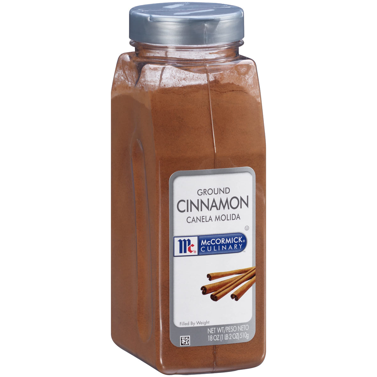 McCormick Culinary Ground Cinnamon 18oz container for reliable baking flavor.
