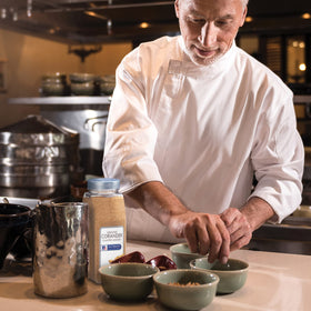 McCormick Culinary Ground Coriander powder dusting adds minty citrus notes to stews.