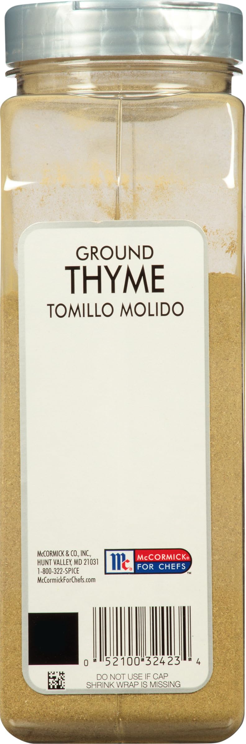 Kosher-certified McCormick Culinary Ground Thyme, ready for everyday cooking.